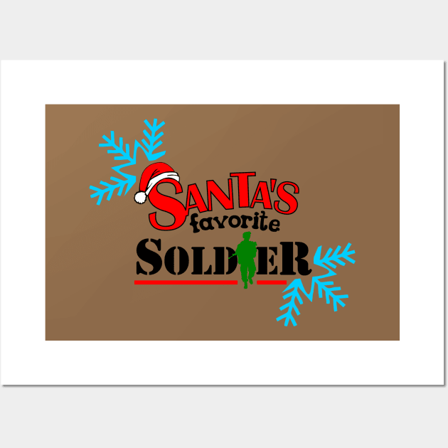 christmas Santa's favorite Soldier Wall Art by GreyMoonStudio